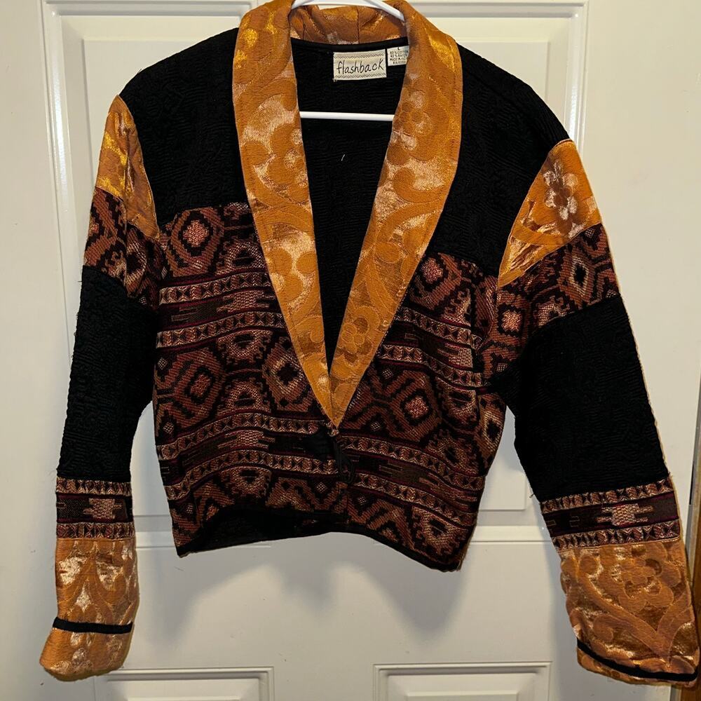 Vintage flashback tapestry jacket sz l